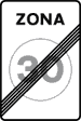 Fin de zona a 30